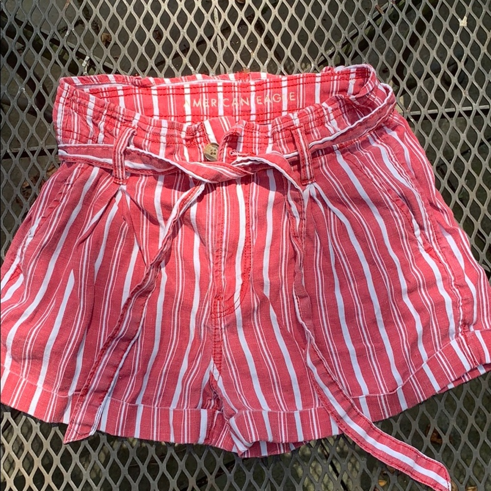 AE Stripped Red Shorts